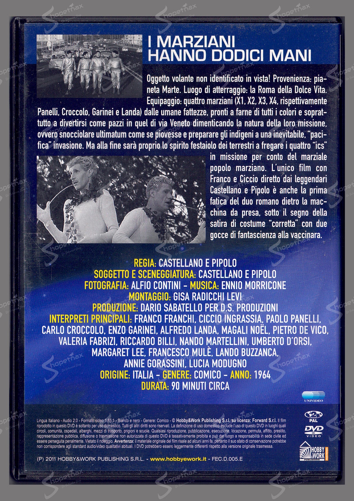 I Marziani hanno dodici mani (1964) DVD Editoriale Come Nuovo