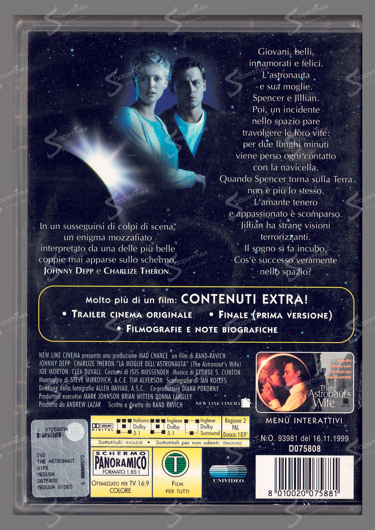 The Astronaut's Wife - La mujer del astronauta (1999) DVD