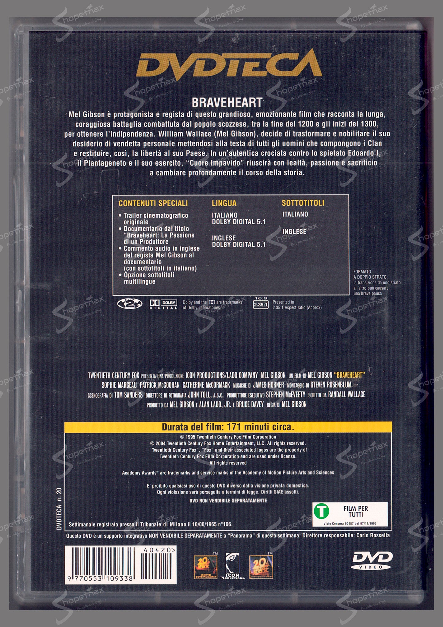 Braveheart - Cuore Impavido (1995) DVD Editoriale