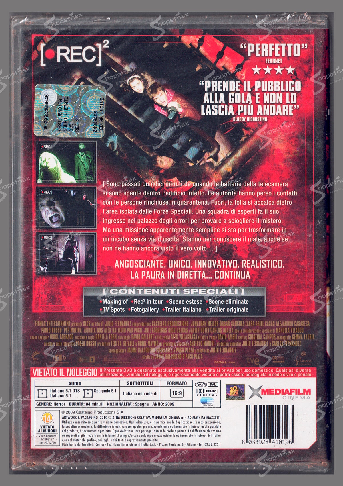 Rec 2 ([Rec] 2) (2009) DVD Sigillato