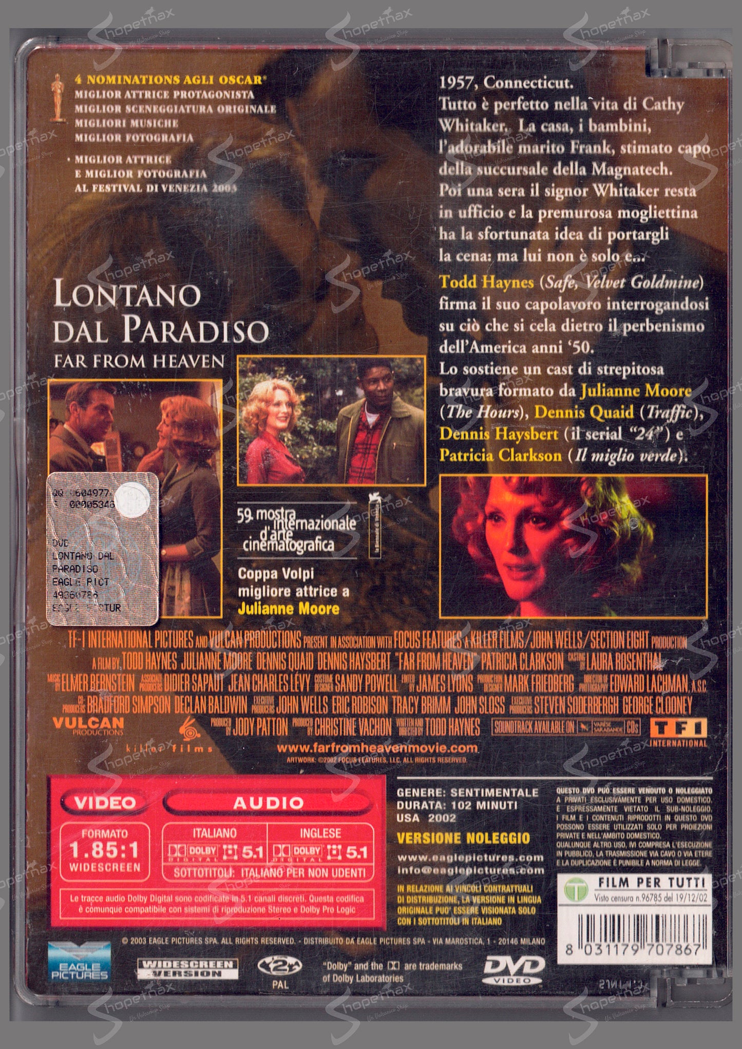 Lontano dal Paradiso (Far from Heaven) (2002) DVD Ex Noleggio Jewel Box
