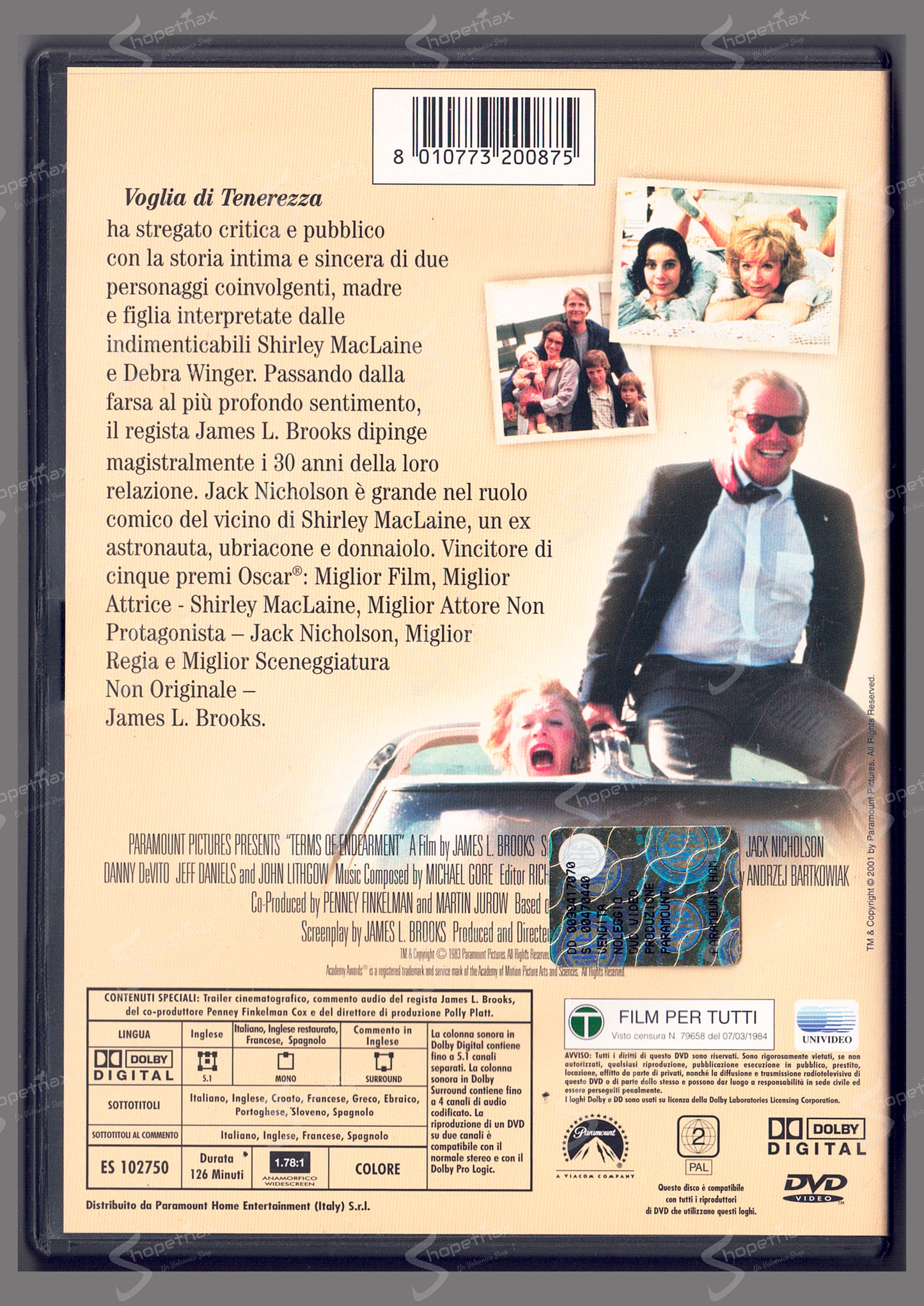 Voglia di Tenerezza (Terms of Endearment) (1983) DVD