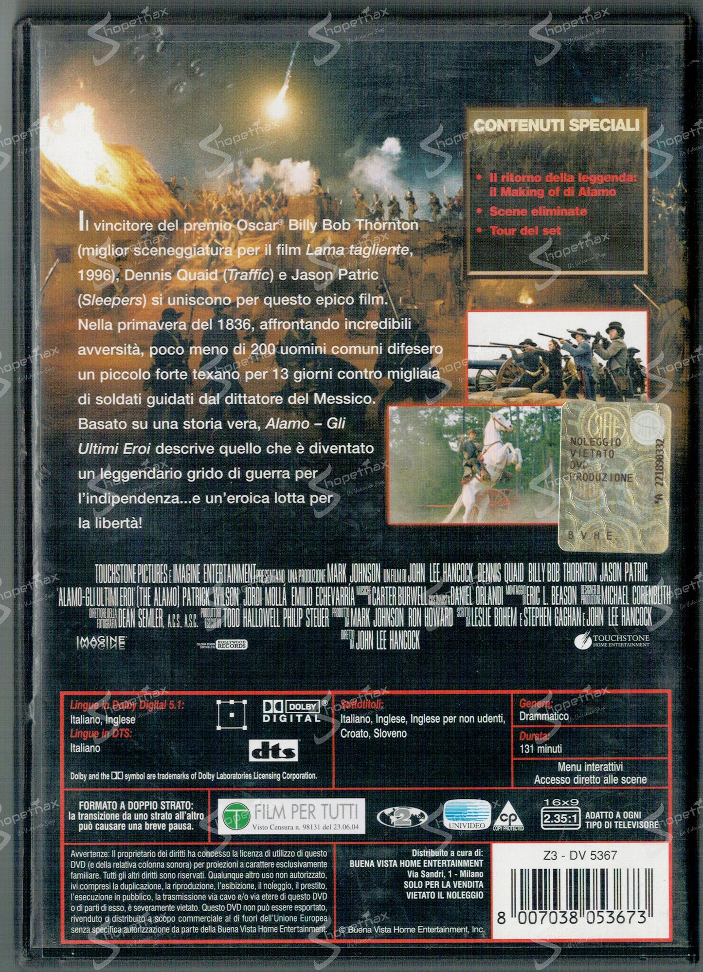 Alamo - Gli ultimi eroi (The Alamo) (2004) DVD