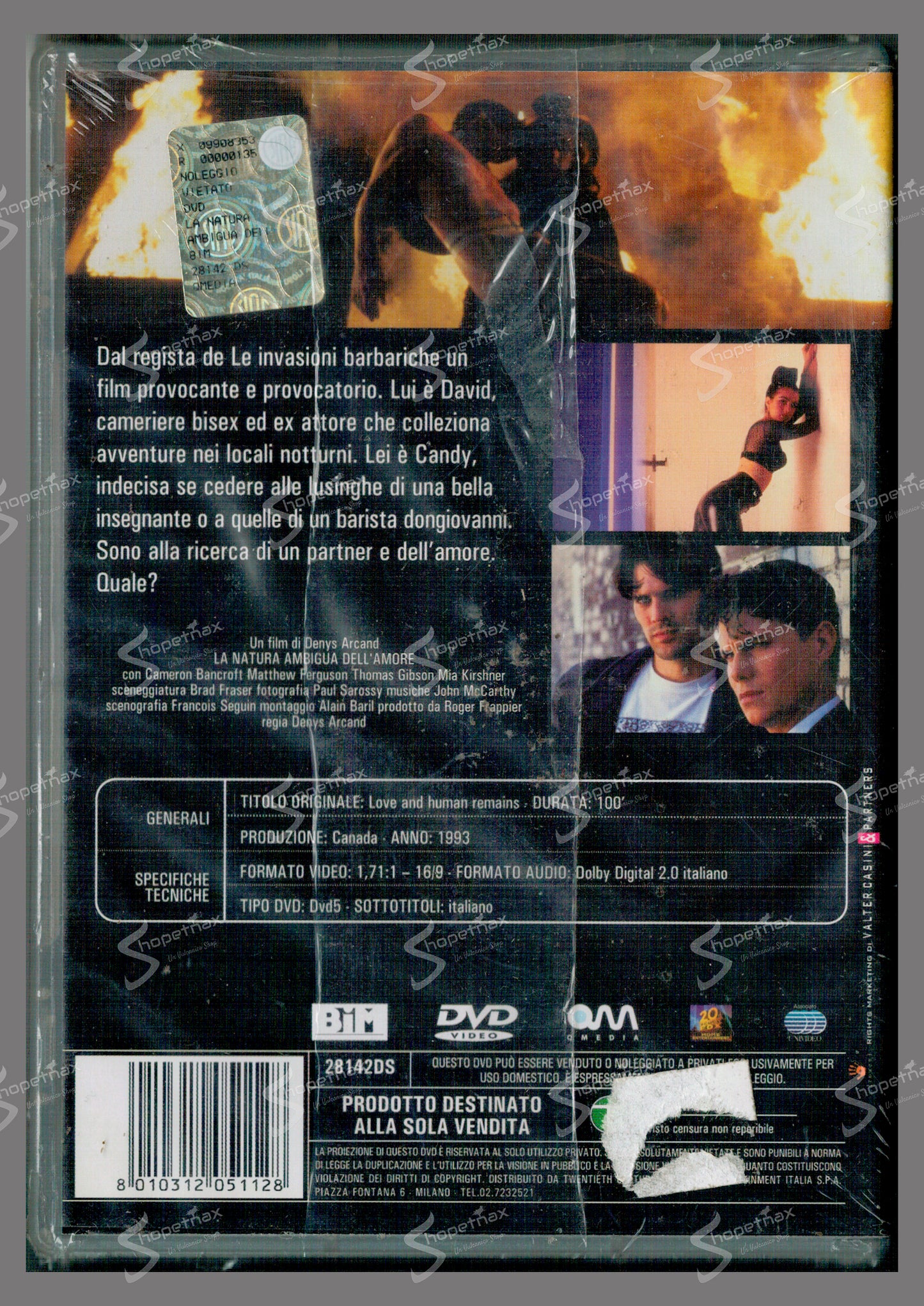 La Natura Ambigua dell'Amore (Love & Human Remains) (1993) DVD