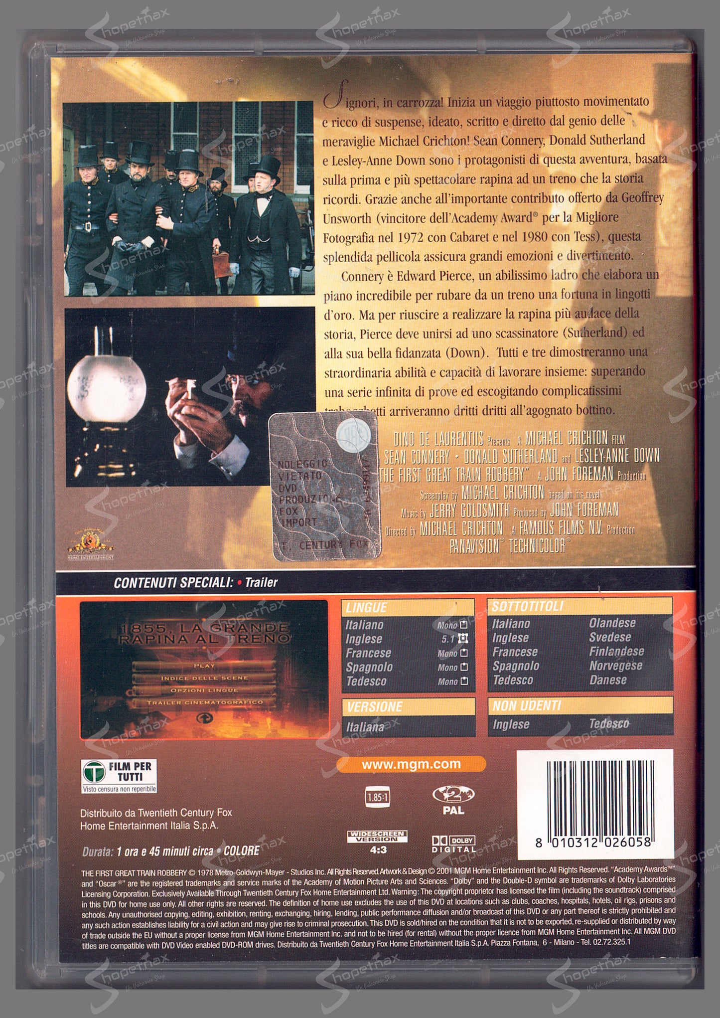 1855 La Grande Rapina al Treno (The First Great Train Robbery) (1978) DVD