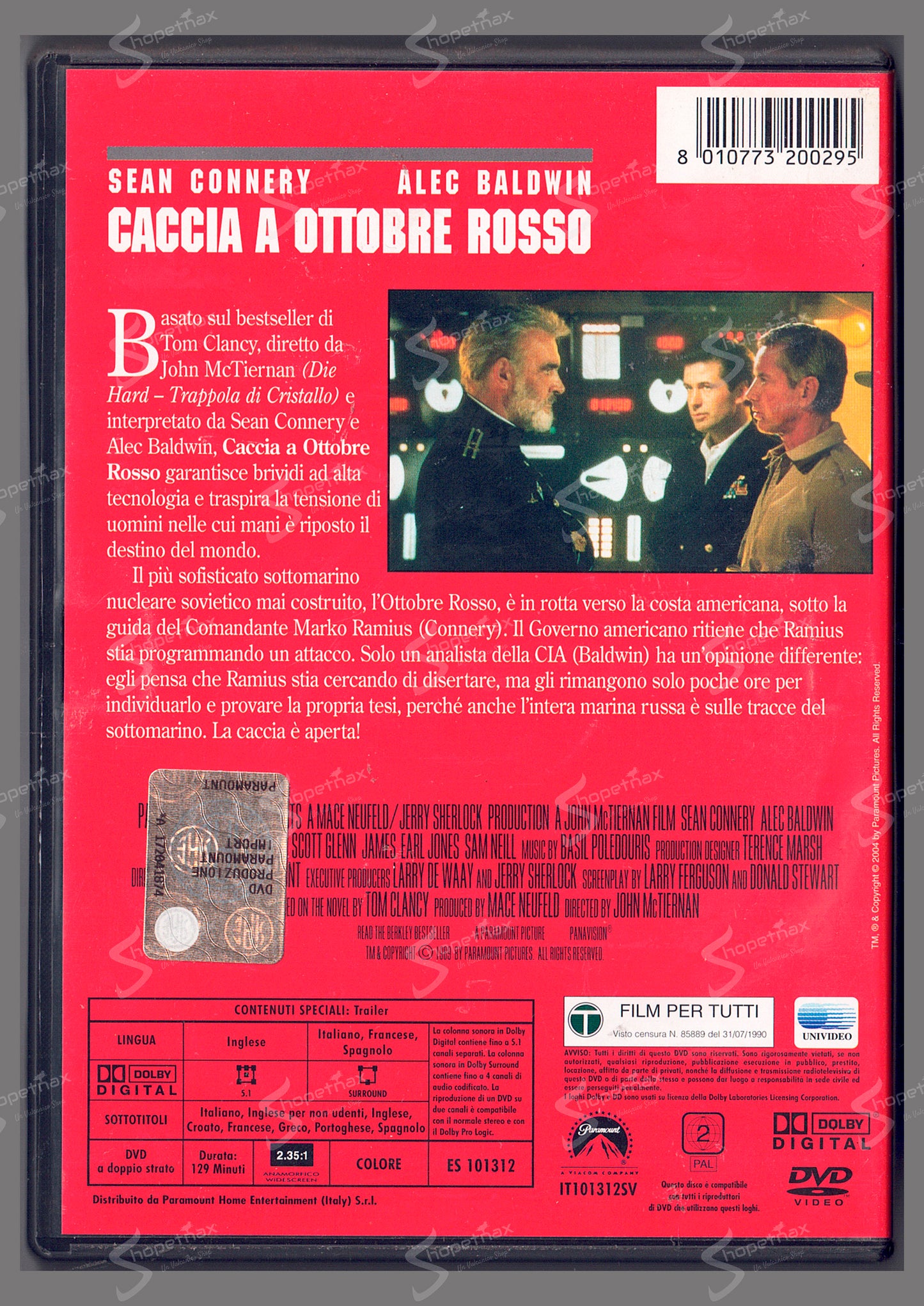 Caccia a Ottobre Rosso (The Hunt for Red October) (1990) DVD