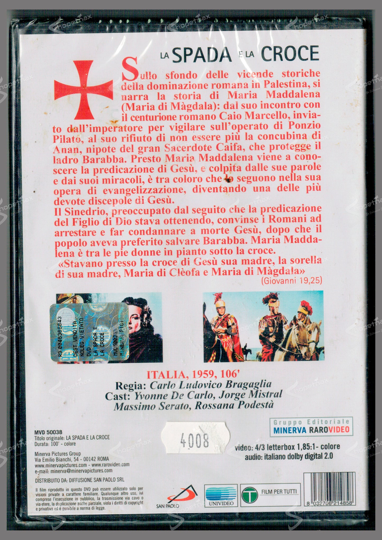 La Spada e la Croce (1959) DVD