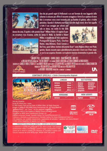 Il Grande Paese (The Big Country) (1958) DVD Editoriale