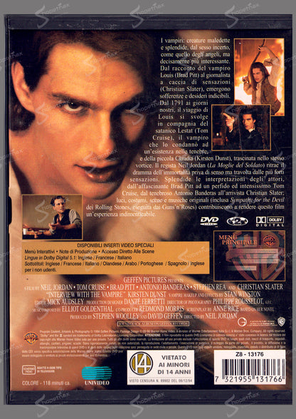 Intervista col Vampiro - Cronache di Vampiri (1994) DVD Snapper Ex Noleggio