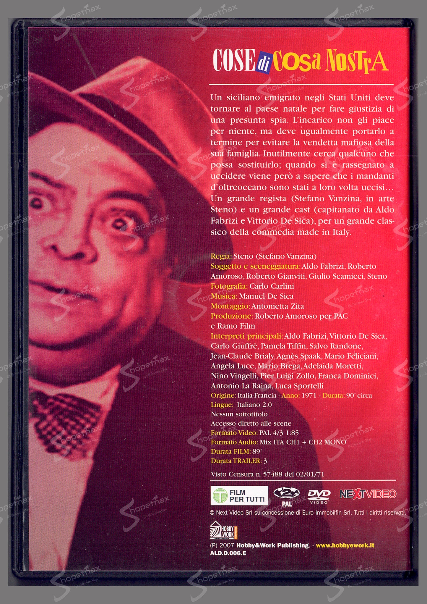 Cose di Cosa Nostra (1971) DVD Editoriale