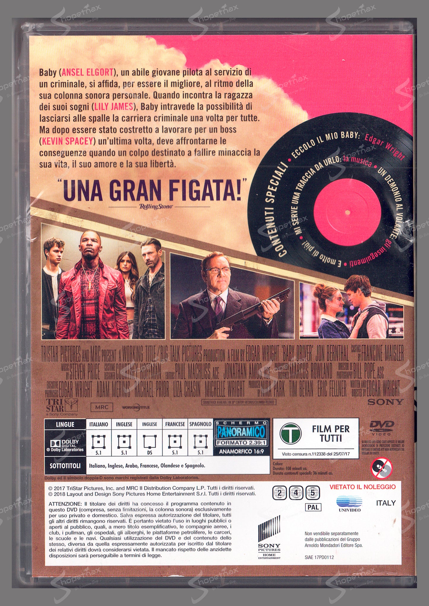 Baby Driver - Il Genio della Fuga (2017) DVD Editoriale