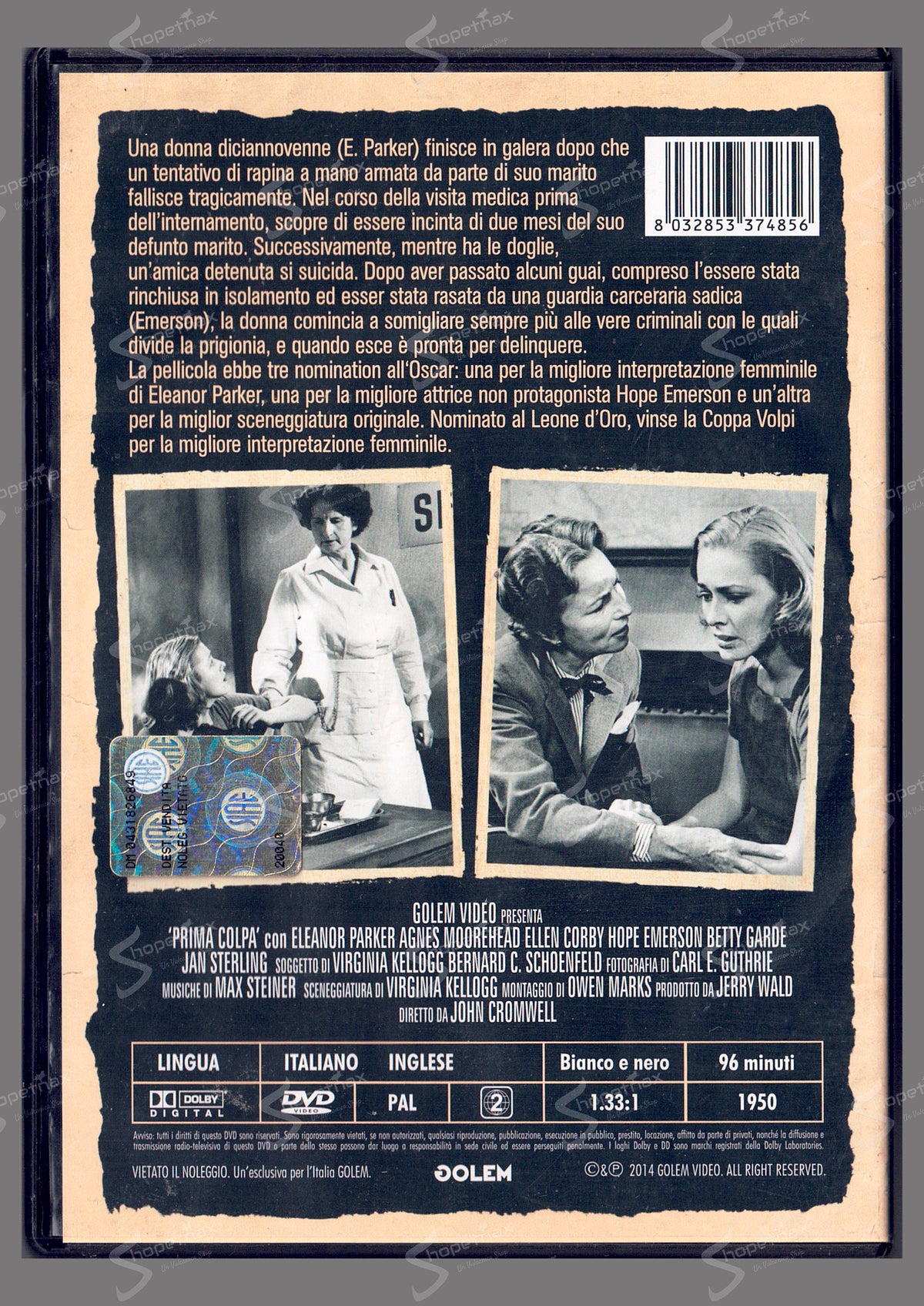 Prima Colpa (Caged) (1950) DVD