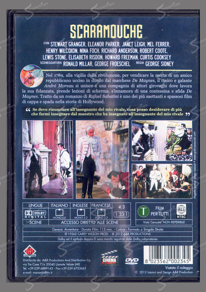 Scaramouche (1952) DVD Ottimo