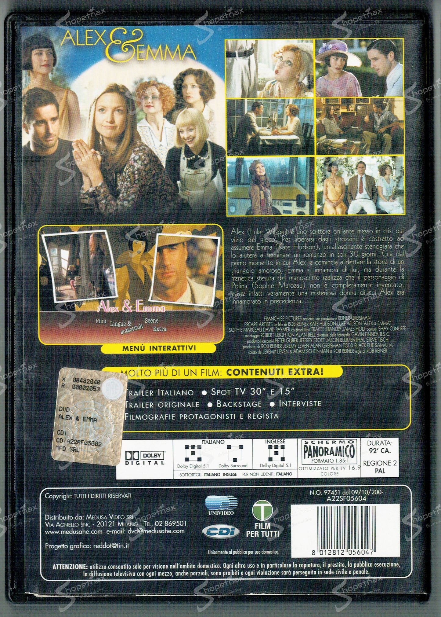 Alex & Emma (2003) DVD
