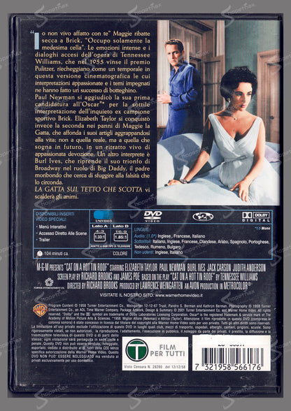 La Gatta sul Tetto che Scotta (Cat on a Hot Tin Roof) (1958) DVD Ex Noleggio