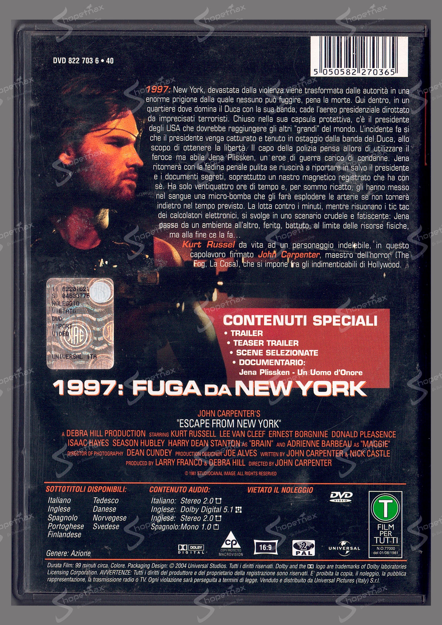1997: Fuga Da New York (Escape from New York) (1981) DVD