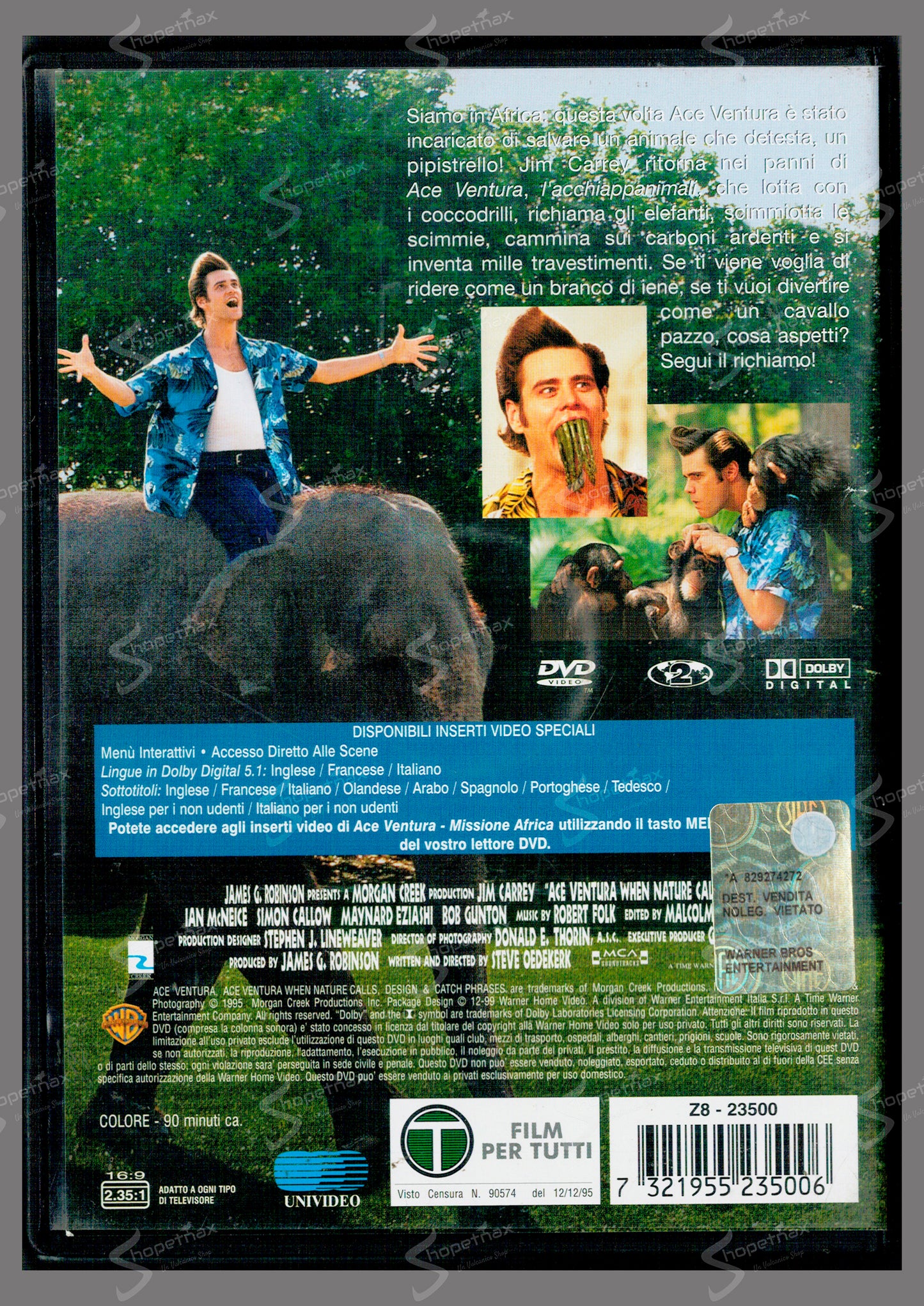 Ace Ventura - Missione Africa (Ace Ventura: When Nature Calls) (1995) DVD