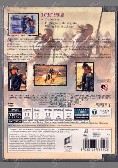 Geronimo - An American Legend (Jewel Box) (1993) DVD