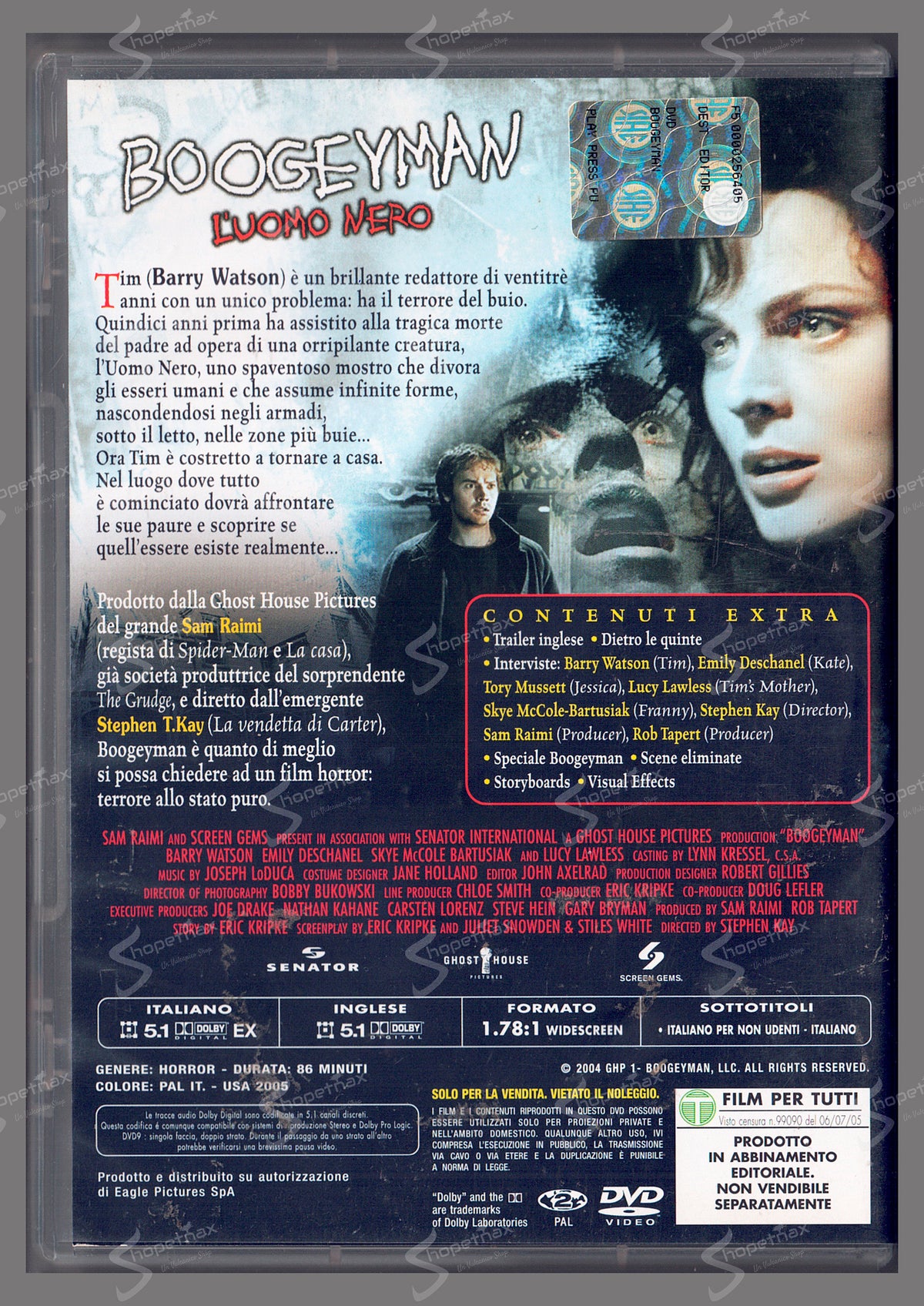 Boogeyman - L'Uomo Nero (2005) DVD Editoriale