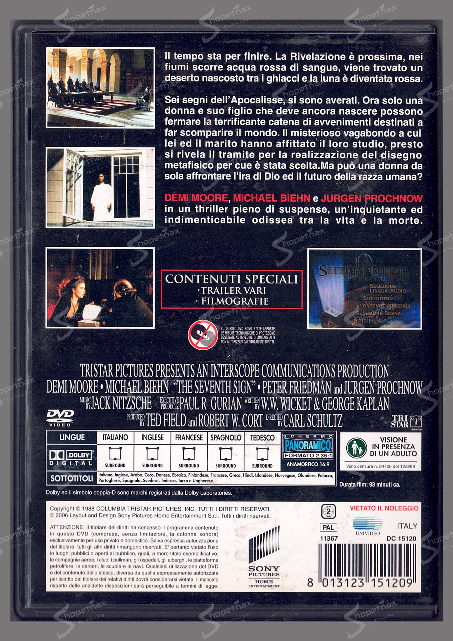 La Settima Profezia (The Seventh Sign) (1988) DVD