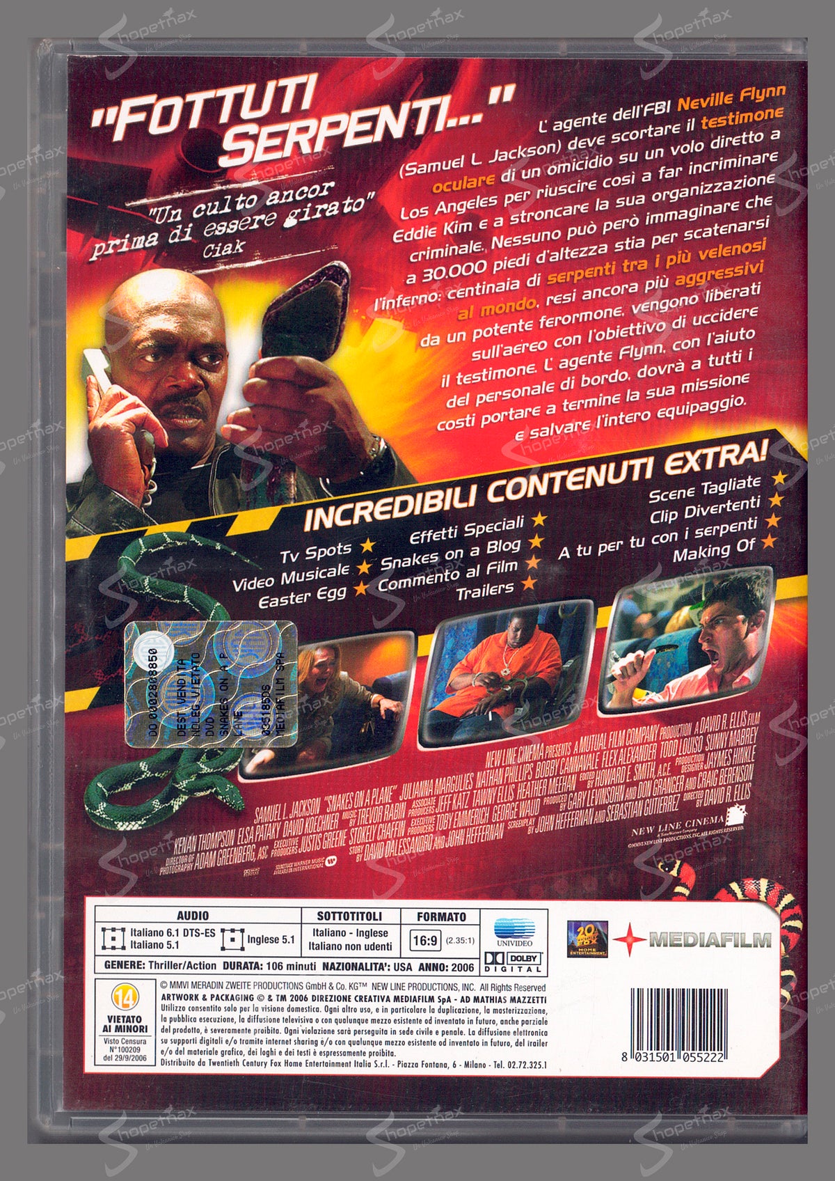 Snakes on a Plane (Special Edition) (2006) DVD Ottimo