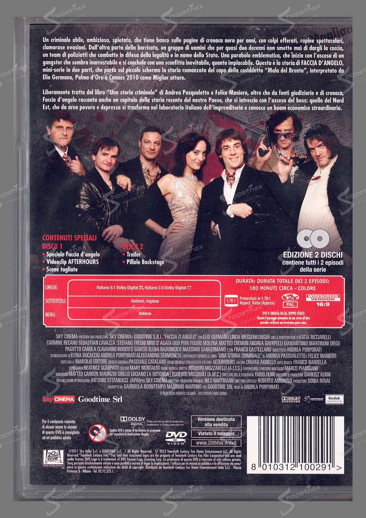 Faccia d'Angelo (Edición 2 Discos) (2012) DVD Ex Alquiler