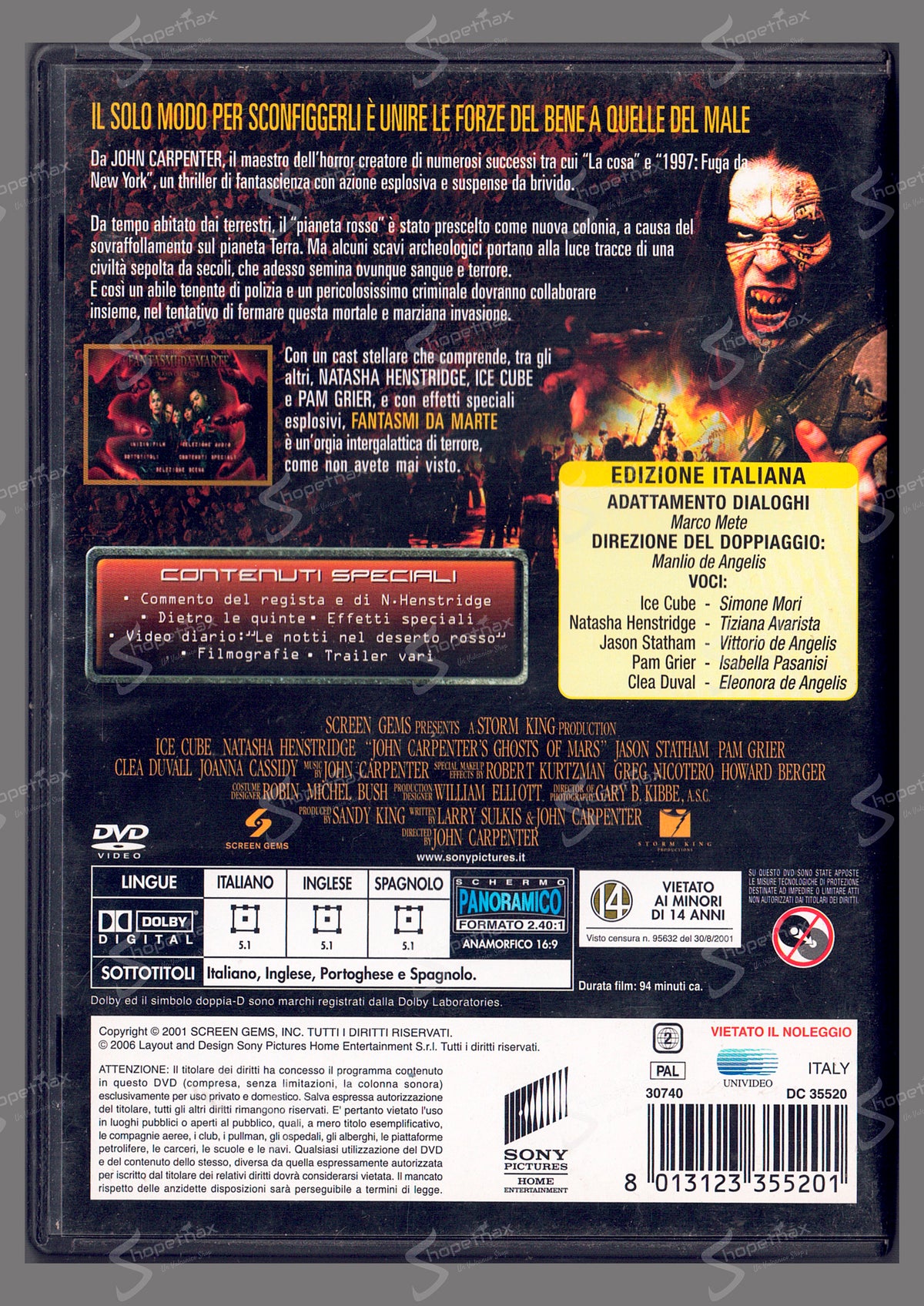 Fantasmi da Marte (Ghosts of Mars) (2001) DVD