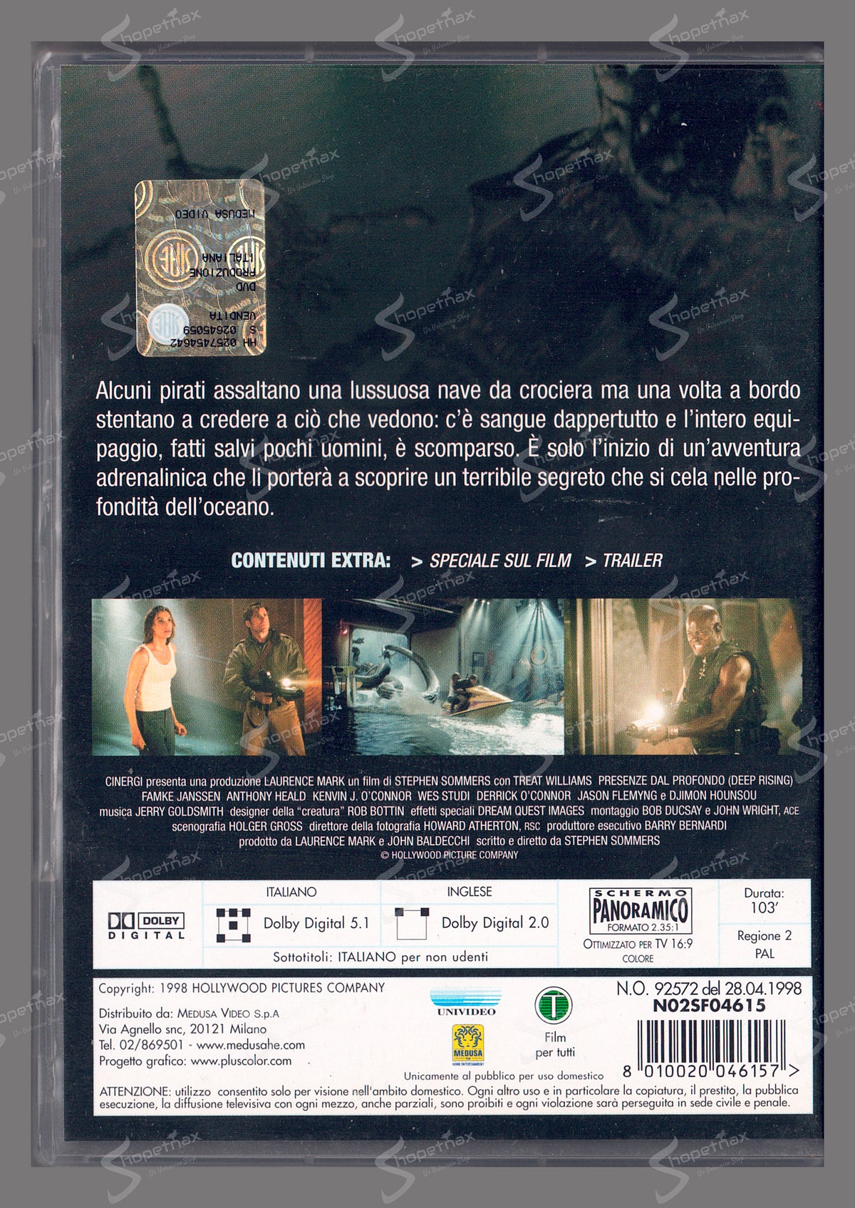 Deep Rising - Presenze dal Profondo (1998) DVD con difetto capitolo 13