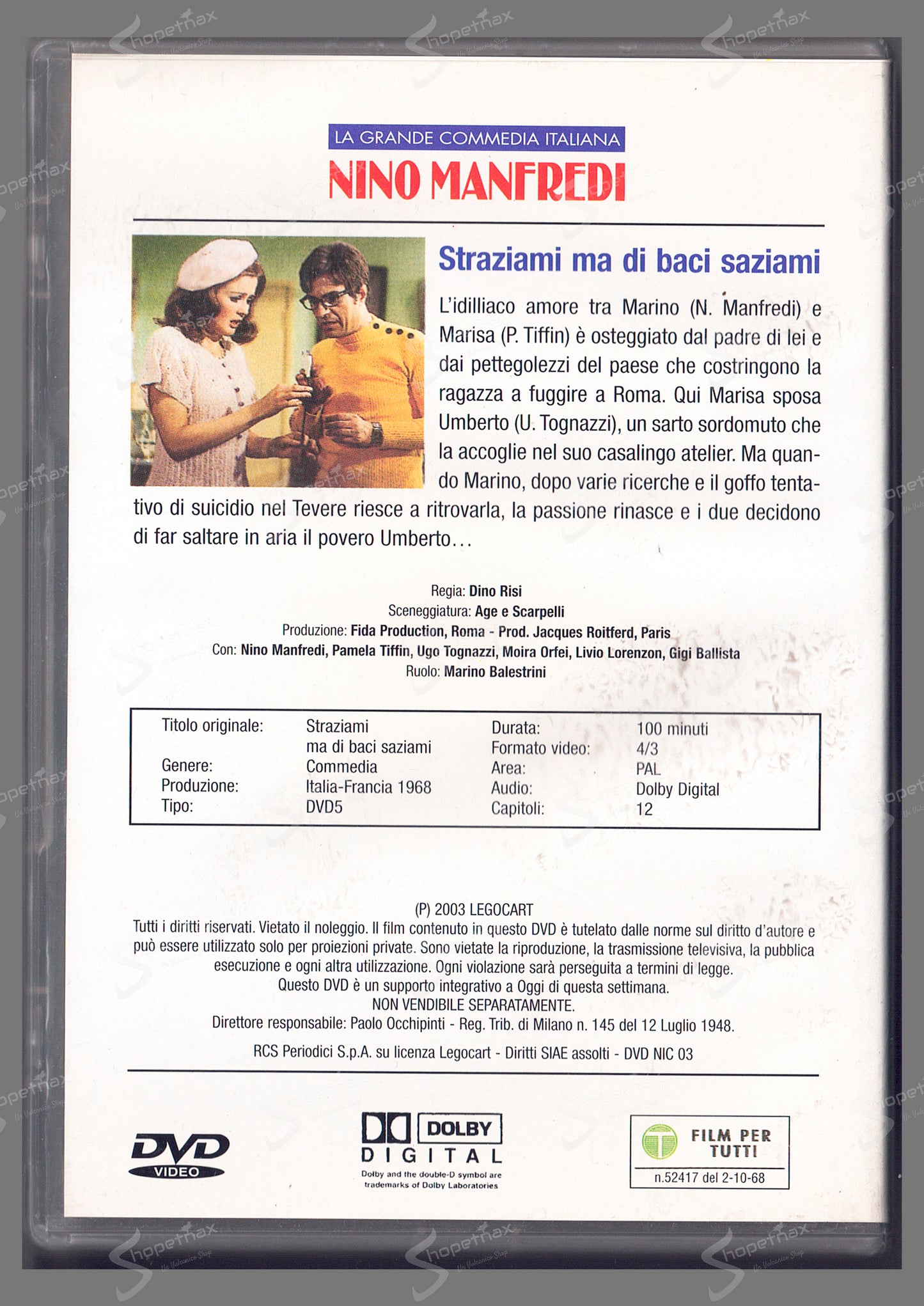 Straziami ma di baci saziami (1968) DVD Editoriale