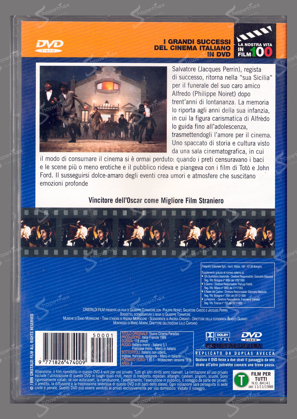 Nuovo Cinema Paradiso (1988) DVD Editoriale Buono