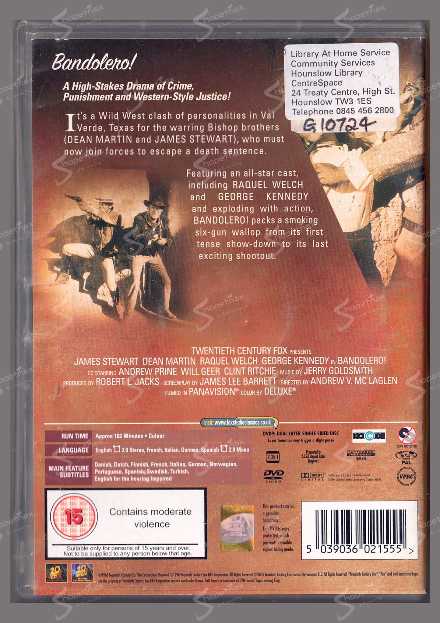 Bandolero! (1968) DVD Versione UK