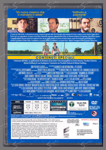 Chiamami col tuo nome (2017) DVD Editoriale