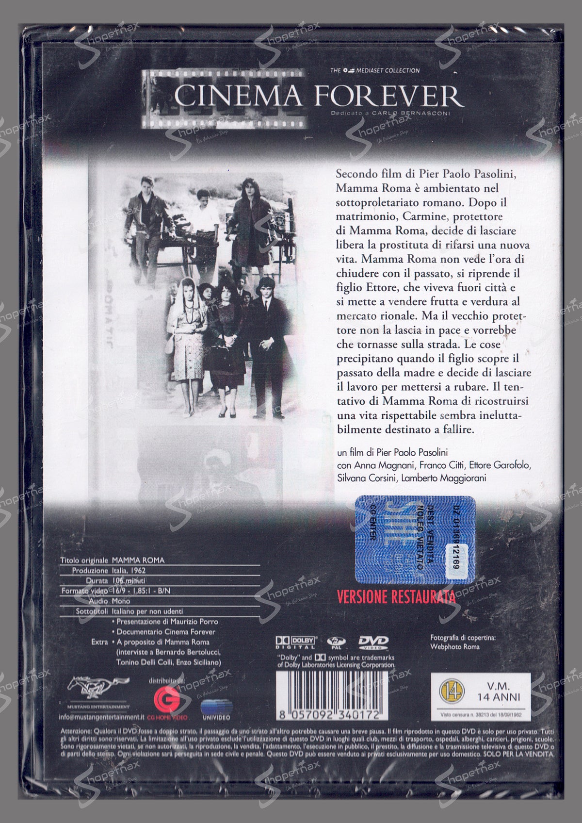 Mamma Roma (Versione Restaurata) (1962) DVD