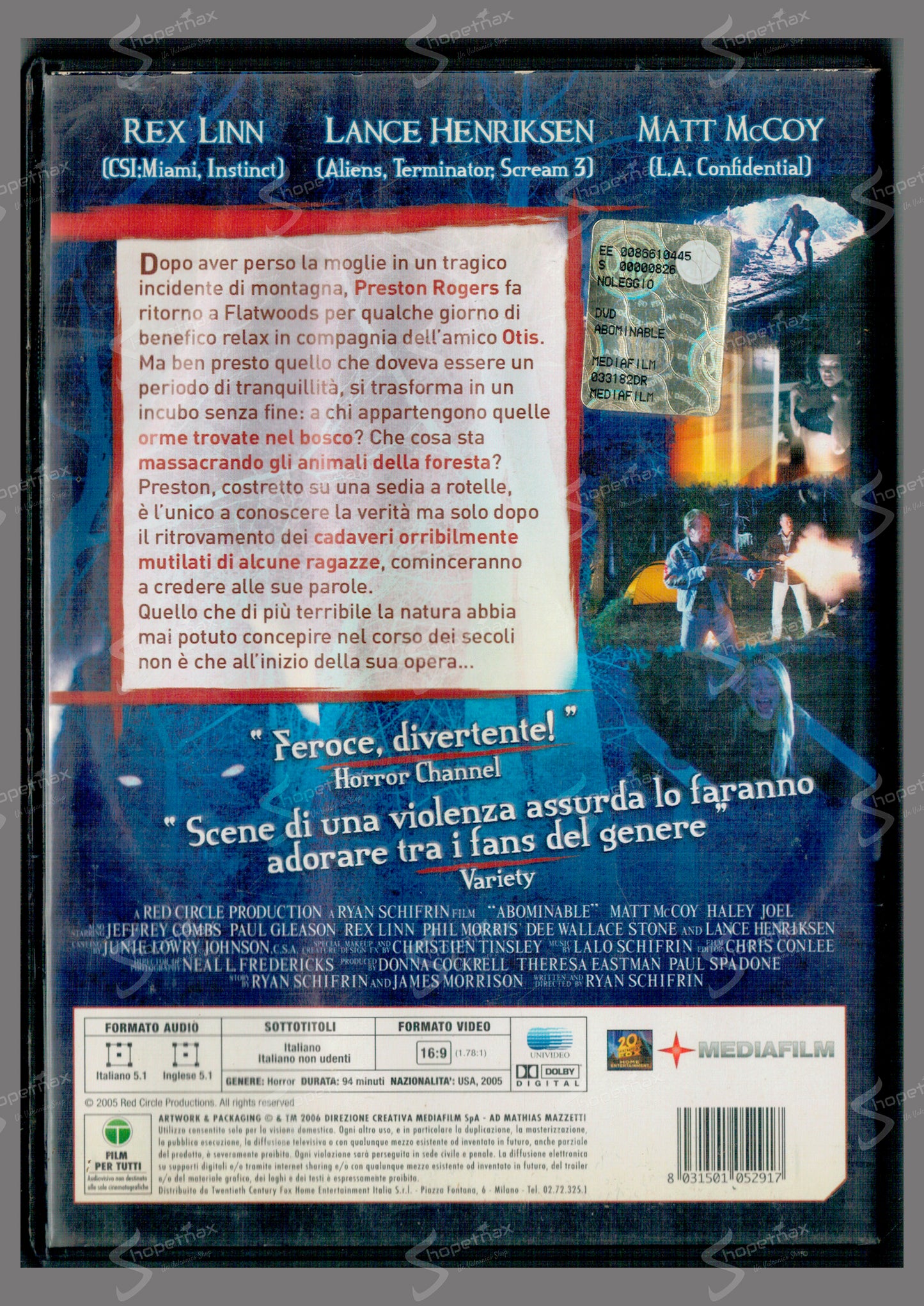 Abominable (2006) DVD Versione Noleggio