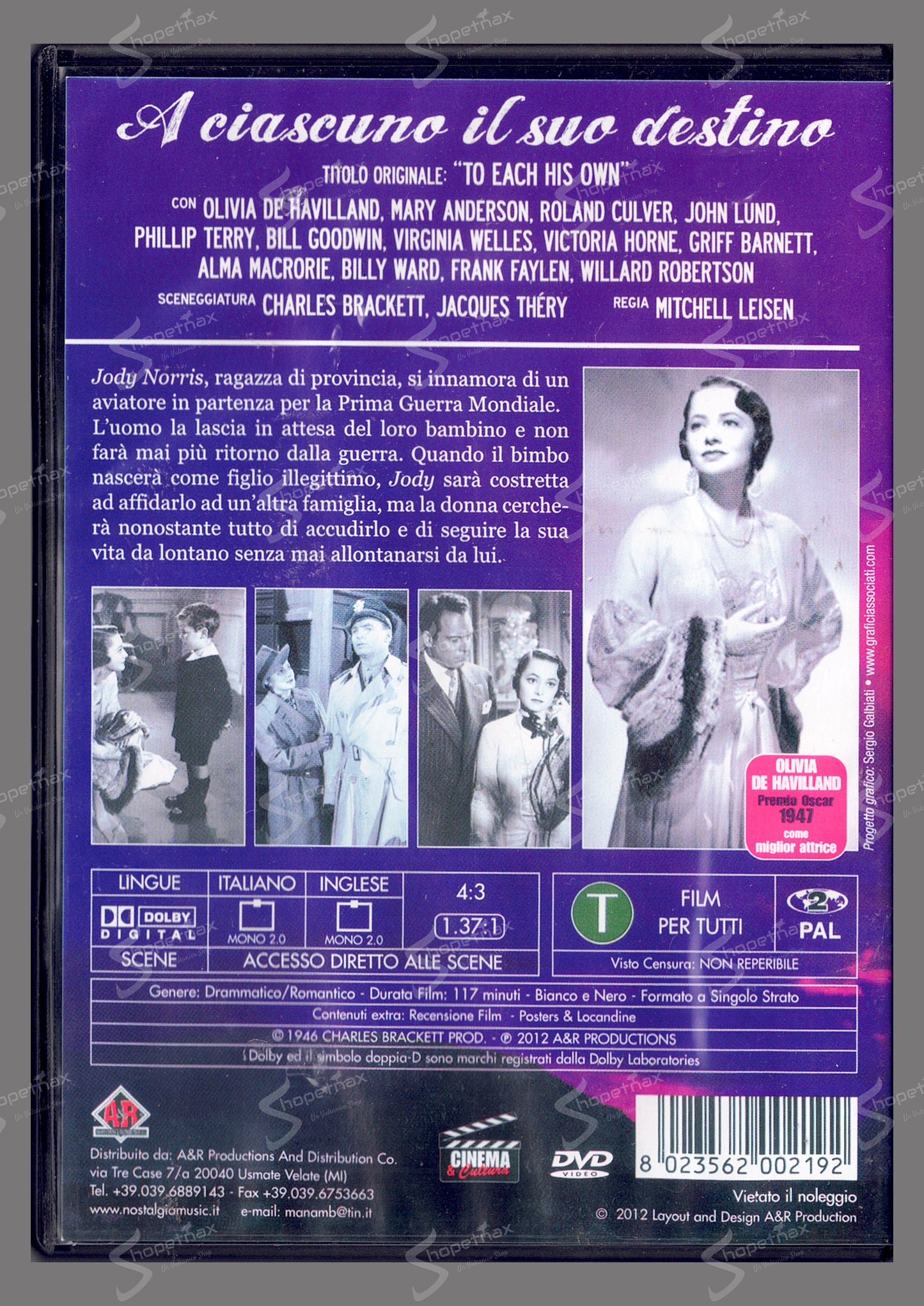 A ciascuno il suo destino (To Each His Own) (1946) DVD