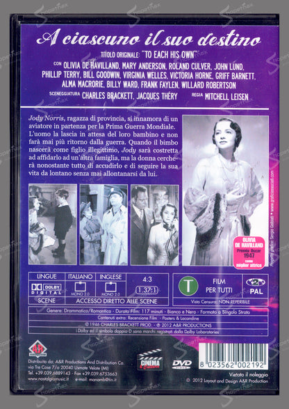 A ciascuno il suo destino (To Each His Own) (1946) DVD