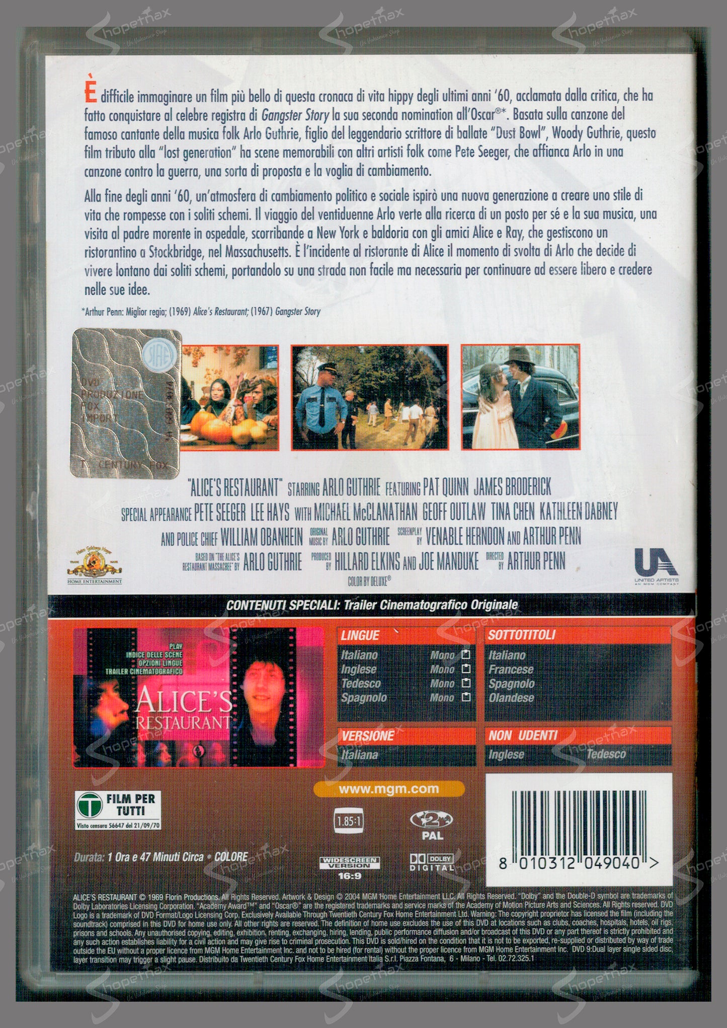 Alice's Restaurant (1969) DVD