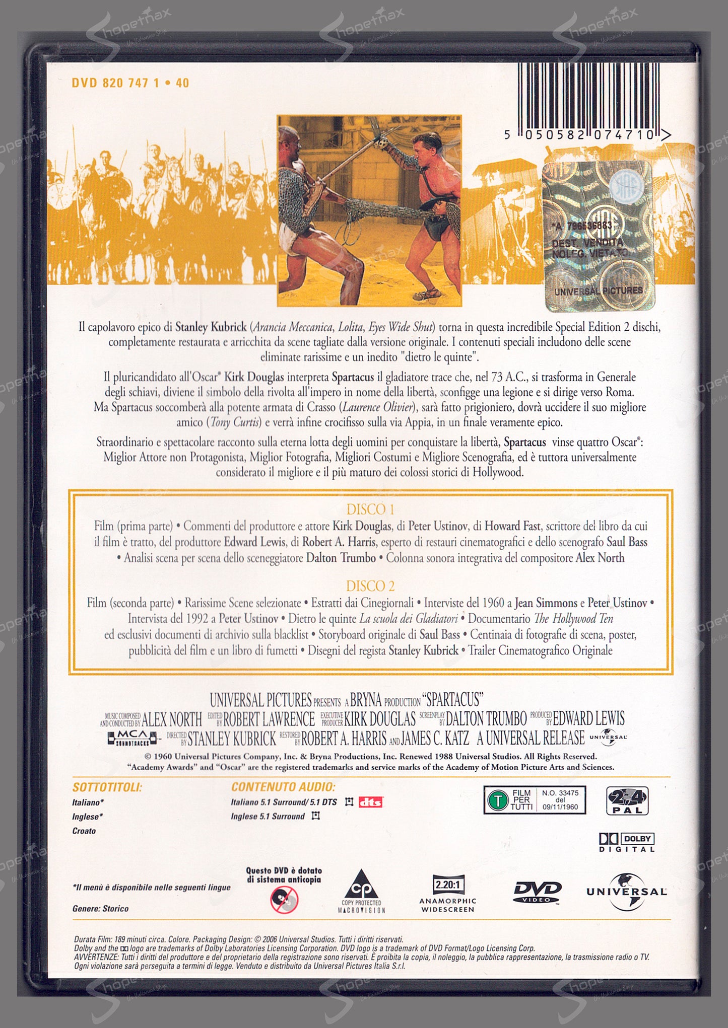 Spartacus (Special Edition) (1960) 2 DVD
