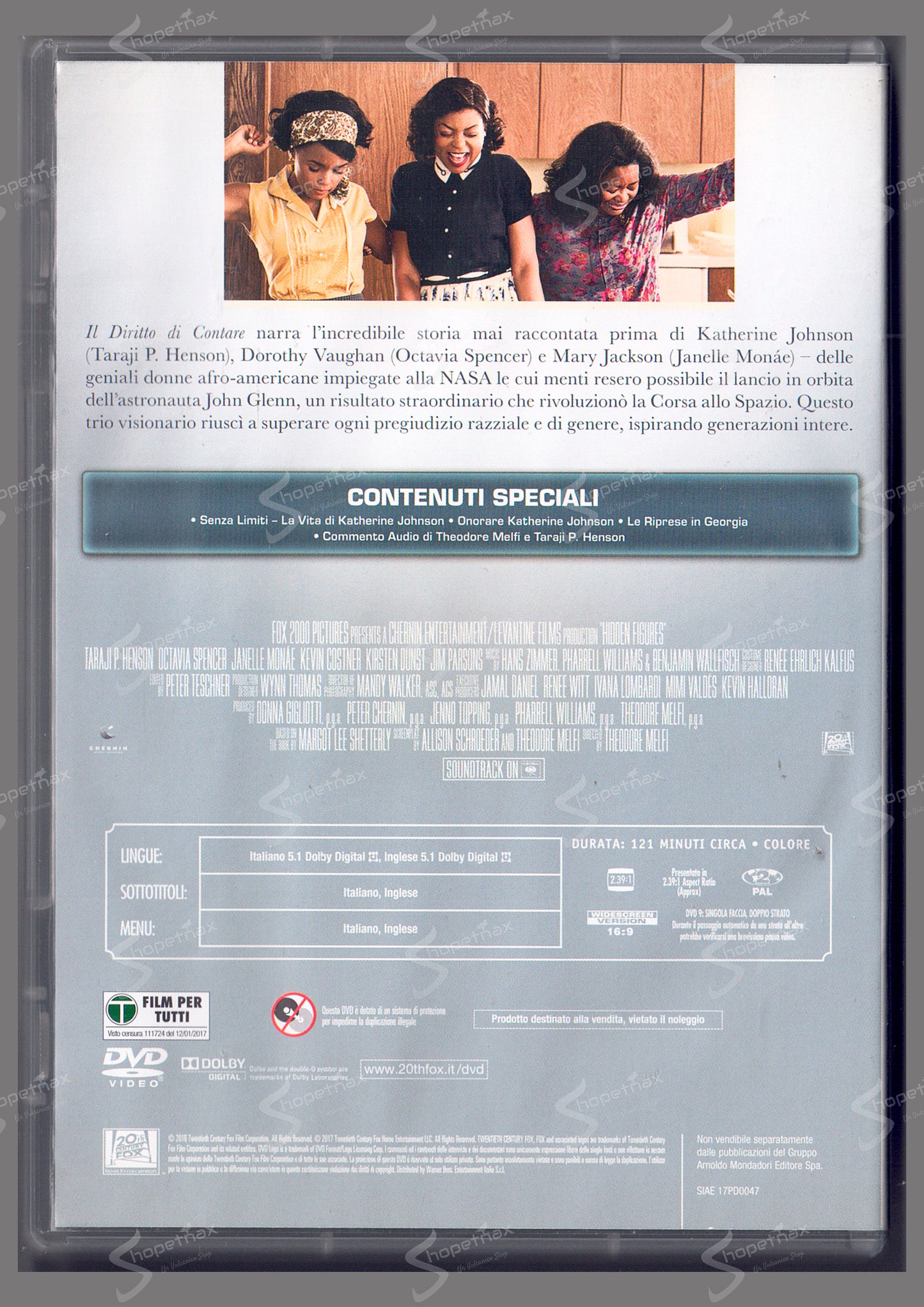 Il Diritto di Contare (Hidden Figures) (2016) DVD Editoriale