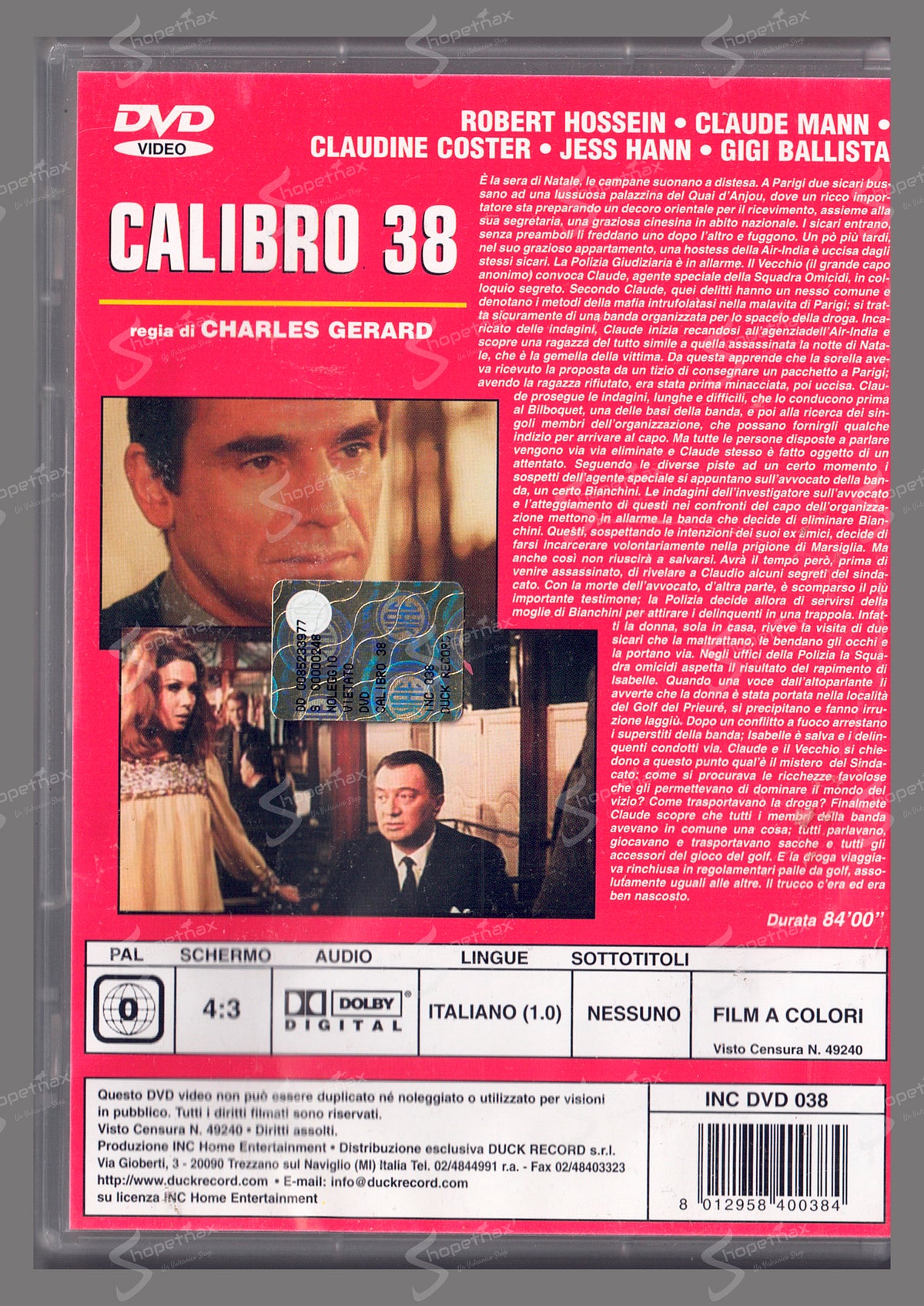 Calibro 38 (Calibre 38) (1967) DVD