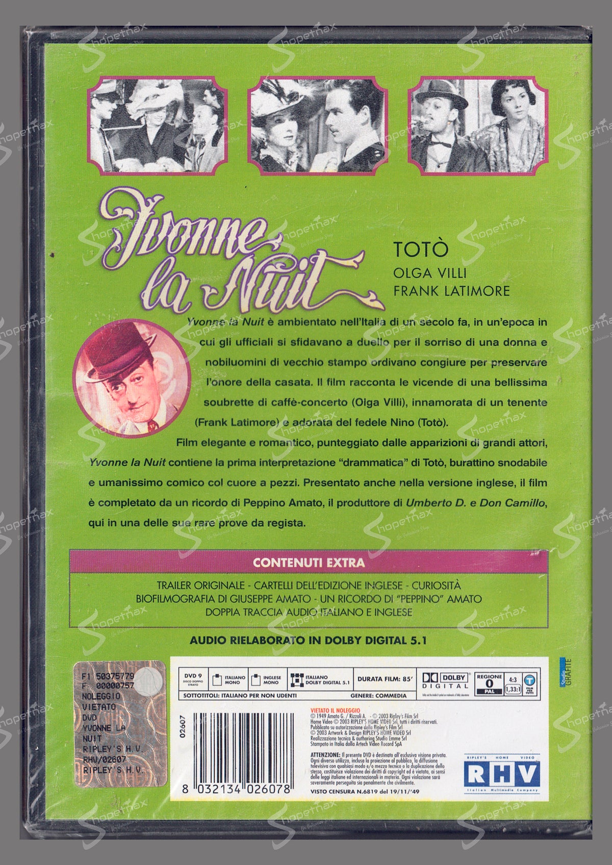 Yvonne la Nuit (1949) DVD