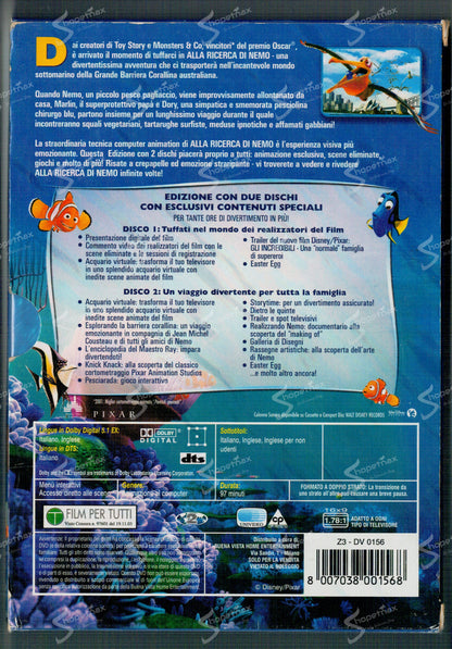 Alla ricerca di Nemo (Finding Nemo) (2003) 2 DVD Ottimo