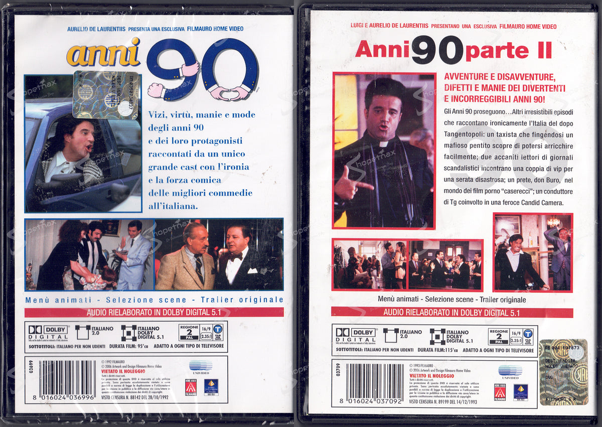 Anni 90 + Anni 90 Parte II (Serie Completa) (1992-1993) 2 DVD