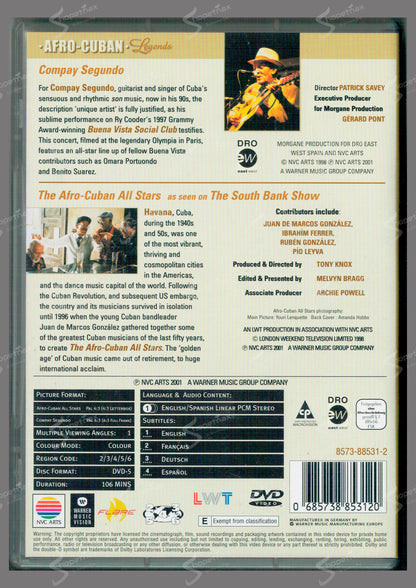 Afro Cuban Legends - Compay Segundo - Double Bill (1998) DVD
