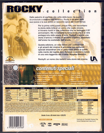 Rocky Collection (Rocky I+II+III+IV+V) (1976-1990) Box 5 DVD